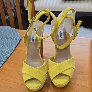 Steve Madden Vibrant Yellow Strappy Heels